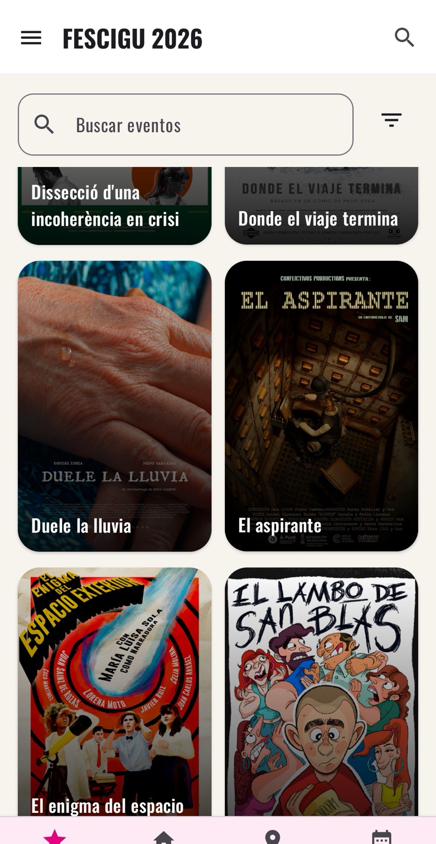 Cortos y secciones